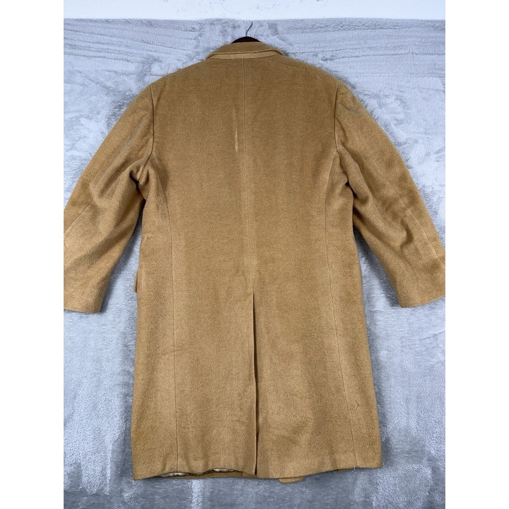 Varsity Town Clothes ORIENTAL CASHMERE Overcoat Top Coat 46R Golden Brown VTG - Picture 8 of 15